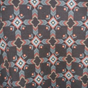 Gray with geometric pattern Carly hi-low dress